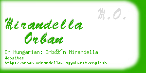 mirandella orban business card
